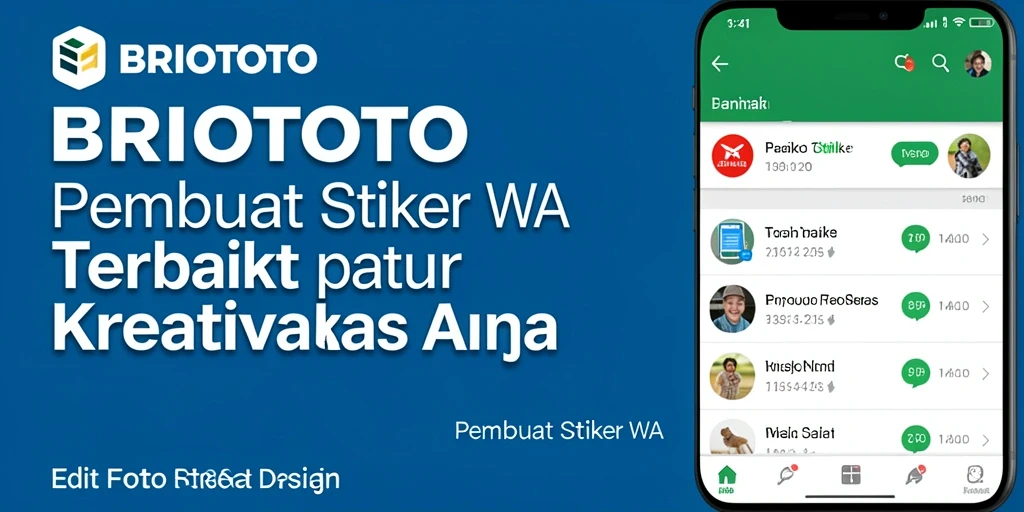 Antarmuka BRIOTOTO untuk membuat stiker WA yang kreatif.