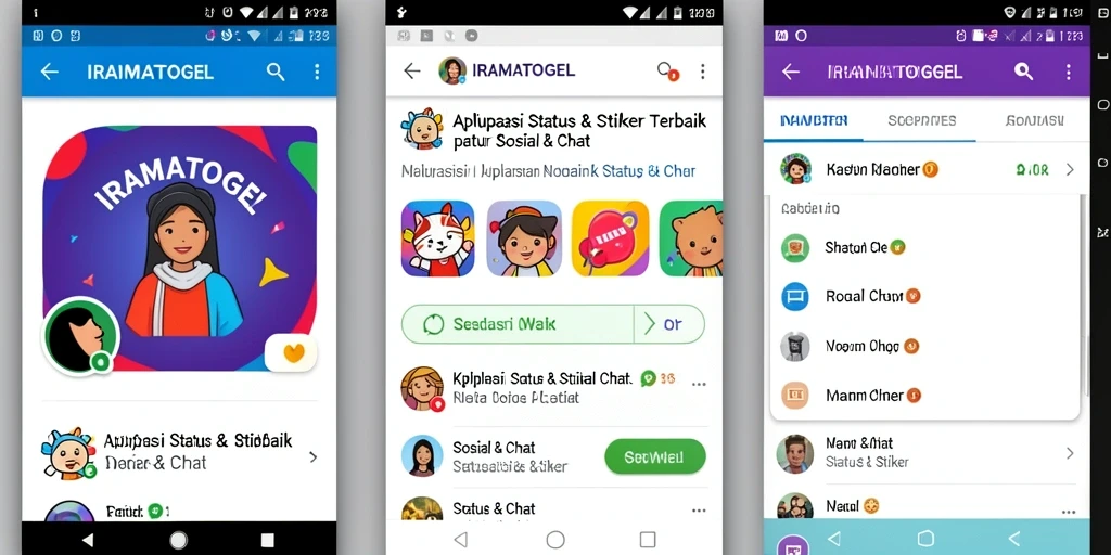 Tampilan antarmuka aplikasi IRAMATOGEL yang menarik dan mudah digunakan.