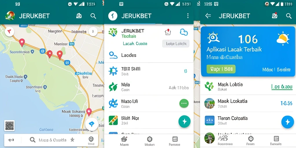 Tampilan antarmuka aplikasi JERUKBET untuk pelacakan lokasi.