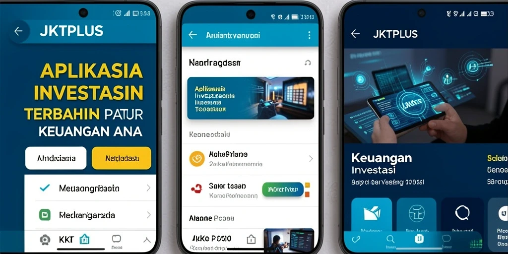 Screenshot antarmuka aplikasi JKTPLUS yang menunjukkan fitur investasi.