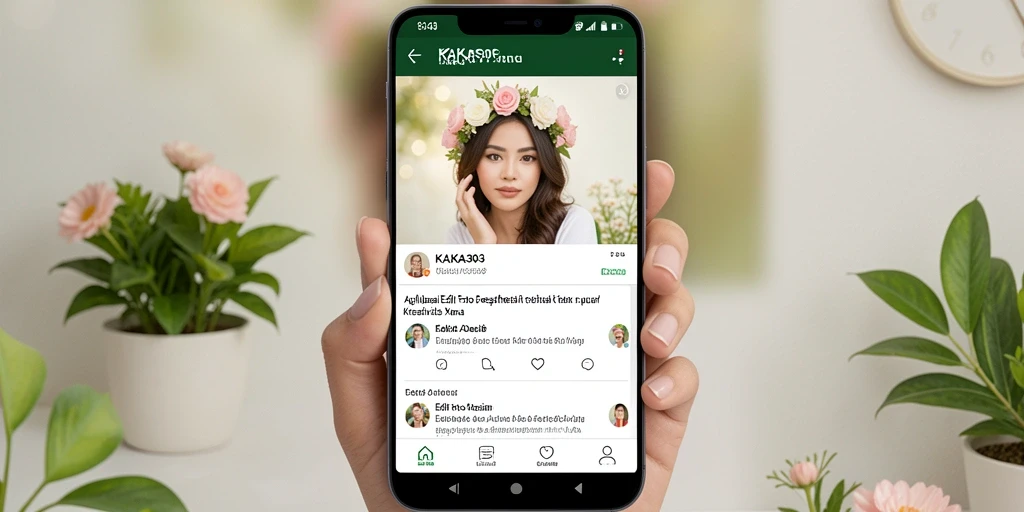 Tampilan antarmuka KAKA303 untuk edit foto aesthetic yang menarik.
