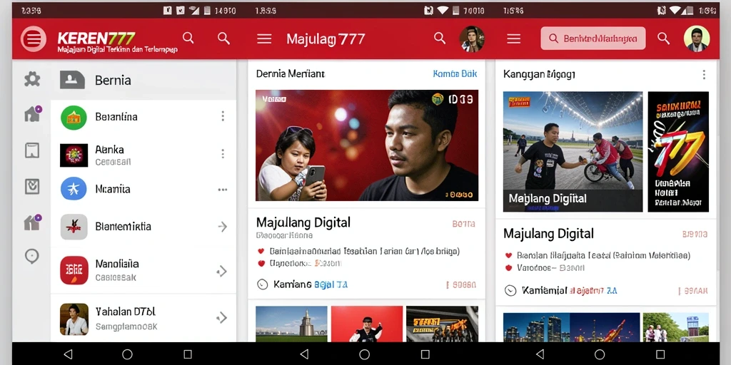 Antarmuka aplikasi KEREN777 yang menarik dan fungsional.