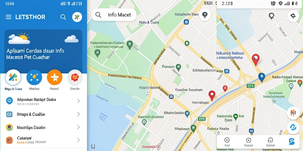 Antarmuka aplikasi LETSTHOR yang menampilkan info kemacetan terkini.