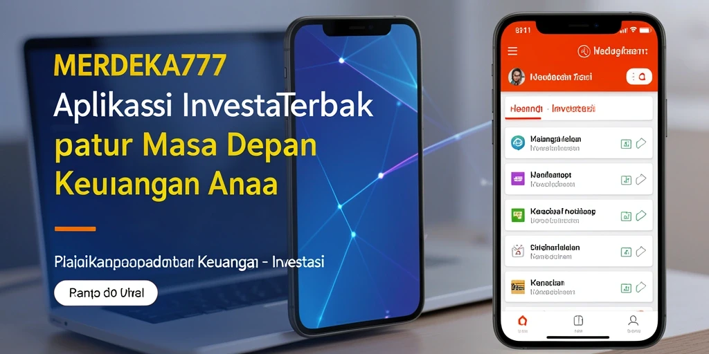 Antarmuka aplikasi MERDEKA777 yang user-friendly dan modern.