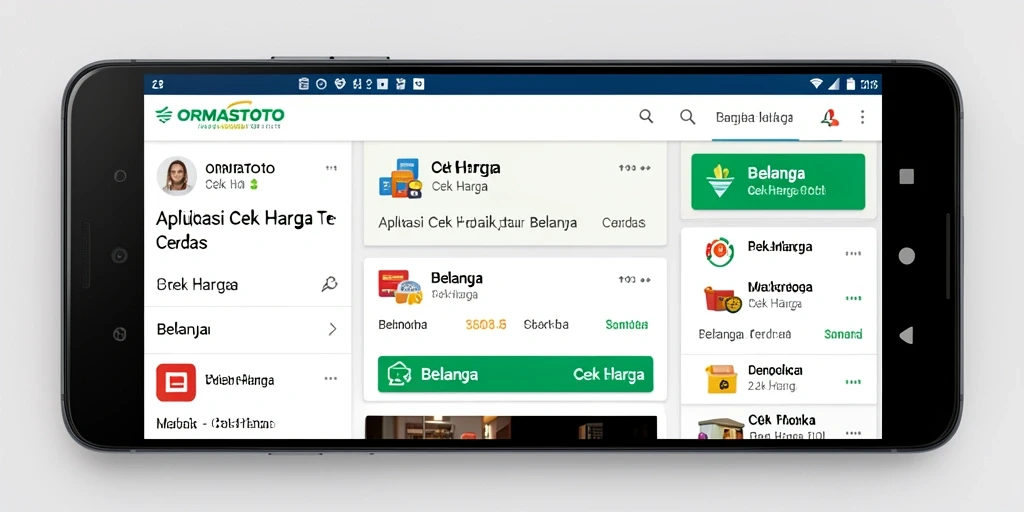 Antarmuka ORMASTOTO yang sederhana dan fungsional untuk Cek Harga.