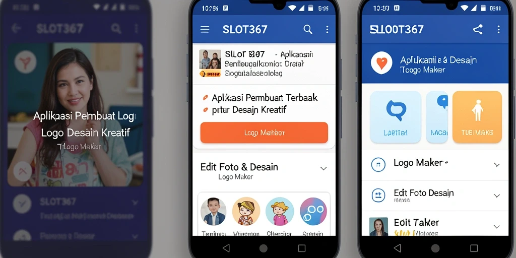 Antarmuka SLOT367 menunjukkan berbagai alat untuk membuat logo.