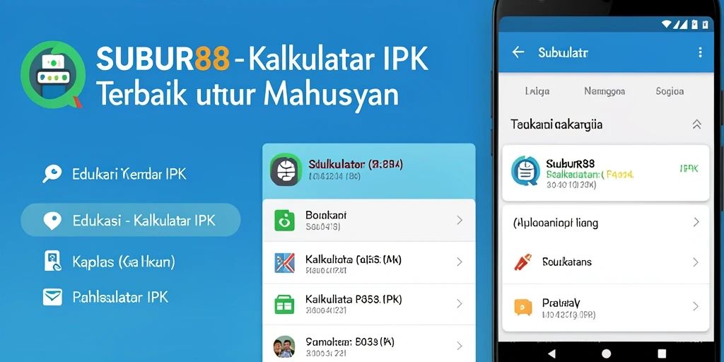 Screenshot utama SUBUR88 menampilkan kalkulator IPK yang mudah digunakan.