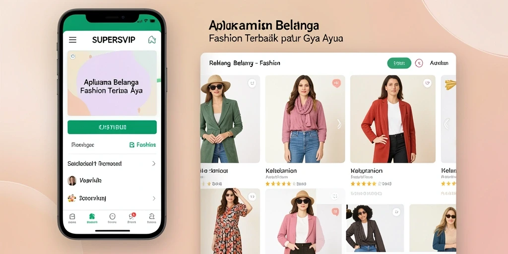 Tampilan antarmuka aplikasi SUPERSVIP yang stylish dan modern