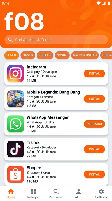 f08 – Katalog Aplikasi Populer dan Kanal Uji Terlengkap